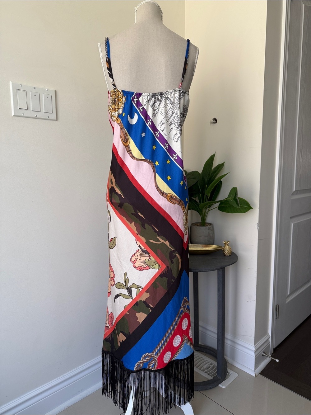 Multi-Color Tiger Printed Maxi Dress - Picture 6 of 6
